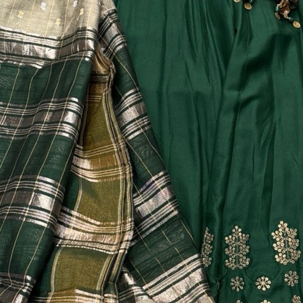 Pakistani indian Maria B Green Embroidered Dress chest 38 - Picture 7 of 7